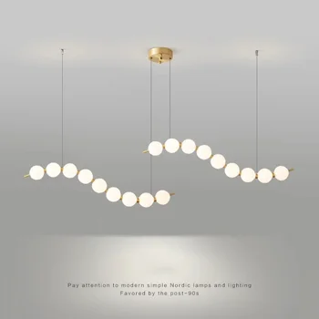 prancūziškos prabangios varinės pakabinamos lempos miegamajame Svetainė Virtuvės stalo apšvietimas Akrilas Apvalios burbulinės lubos Kabanti šviesa