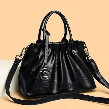 Prekės ženklo moteriškas krepšys 2023 Naujas didelės talpos moteriškas plisuotas krepšys prabangus dizaineris Aukštos kokybės minkštos odos moterų rankinė pečių krepšys