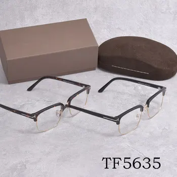 Prekės ženklo vyriški akiniai Rėmeliai Skaitymo akiniai Acetato receptas Korėja Optiniai akiniai Didelis veidas Kvadratiniai dideli akiniai TF5635