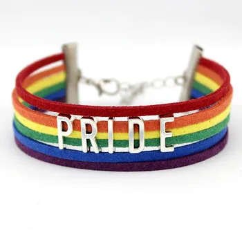 Pride Love Wins LGBT Rainbow Charm apyrankės Infinity Fashion papuošalų dovanų drop pristatymas