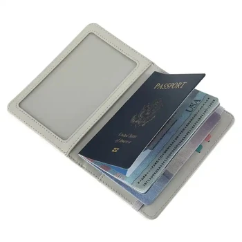 PU odos sublimacijos tuščias paso viršelis Individualizuota nuotrauka Spausdinti sublimacijos ID vizitinės kortelės turėtojas