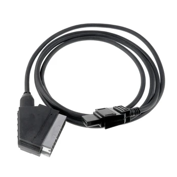 RGB SCART kabelio aukšto apibrėžimo 6 pėdų, skirtų 360 SCART kabelio laido adapterio žaidimų konsolės versijos vaizdo įrašui, puikus našumas