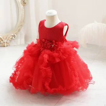 Rožinė plisuota vaikų mergaičių suknelė Tutu kūdikių drabužiai chalatas Kūdikių viršutiniai drabužiai Gimtadienis ropa bebes 0 a 12 meses sukienka dla dziewczynki