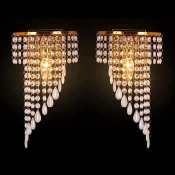 Sieniniai šviestuvai Dviejų modernių sieninių šviestuvų rinkinys Sieniniai šviestuvai miegamajam Veidrodis Svetainė Miegamasis Prieškambaris