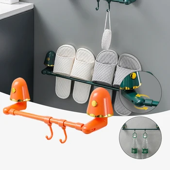 sieninis lipnus laikiklis su 2 kabliukais vonios rankšluosčių organizatorius no punch vonios batų rankšluosčių kabykla vonios kambario aksesuarai