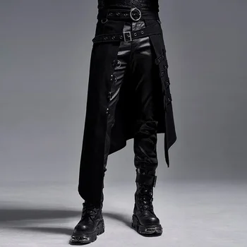 Sijonas Cosplay Punk sijonas Moteriškas Steampunk gotikinis vintažinis Viktorijos laikų čigonų hipių vakarėlio sijonas Harajuku sijonas juodas sijonas