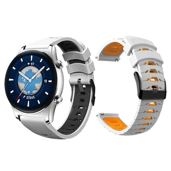 Silikono dirželio laikrodžio juosta HONOR laikrodžiui GS 3/GS Pro/MagicWatch 2 46mm 42mm/ES išmaniojo laikrodžio pakaitinės apyrankės priedai
