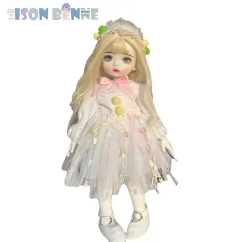 SISON BENNE 12 colių ūgis Miela mergaitės lėlė su suknelės bateliais Pilnas komplektas Gatavas žaislas vaikams
