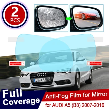 skirta AUDI A5 B8 2007 ~ 2016 Viso dangtelio antirūko plėvelė Galinio vaizdo veidrodėlis Lietaus nepraleidžiančios skaidrios nerūko plėvelės Automobilių aksesuarai 2008 2012