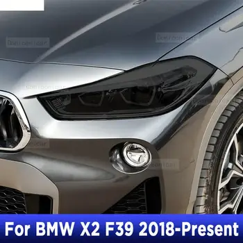 skirta BMW X2 F39 2017-present automobilio priekinių žibintų atspalvis dūmų juoda apsauginė plėvelė Vinilinė apsauga Skaidrūs TPU lipdukų priedai