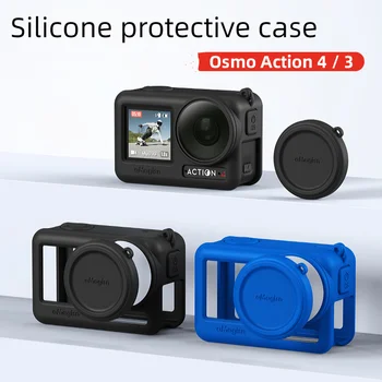 skirta DJI Action4/3 silikoniniam dėklui, objektyvo dangteliui, veiksmo kameros priedui