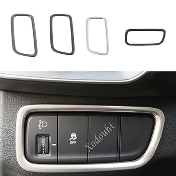 skirta Hyundai Santa Fe Santafe 2019 2020 2021-2024 Automobilio lipdukas Priekinė galva Rūko žibintų jungiklio mygtukas Apdailos rėmo lempos dalys Gaubtas 1VNT