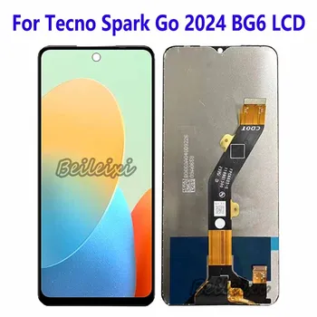 skirta Tecno Spark Go 2024 BG6 LCD ekranas Jutiklinio ekrano skaitmeninimo priemonės komplektas Pakaitinis priedas