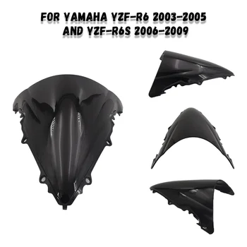 skirta YAMAHA YZF R6S 2006-2009 YZF-R6 2003-2005 Priekinio stiklo priekinis stiklas Shielda Dvigubas burbulas Vėjo deflektorius Motociklų priedai
