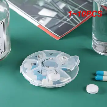 Small Transparent Weekly Pill Box 7 Grids Storage Box Drug Organizer Tablet Dispenser Splitters For Travel