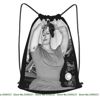 Sophia Loren Sofia Loren Mito-Napoli-5 Užtraukiama kuprinė spausdinti kuprinę 3D spausdinimas Didelės talpos sportinis krepšys