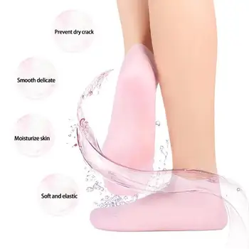SPA silikoninės kojinės Drėkinamosios gelinės kojinės, šveičiančios ir apsaugančios nuo sausumo Krekingo negyva oda Pašalinkite apsauginę pėdų priežiūros priemonę