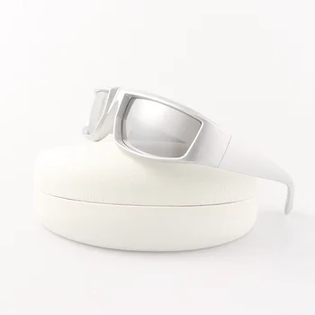Stačiakampis Vintažiniai akiniai nuo saulės Moteris Prekės ženklo dizainerė Sportiniai akiniai nuo saulės Moteris Steampunk Mados asmenybė Oculos De Sol