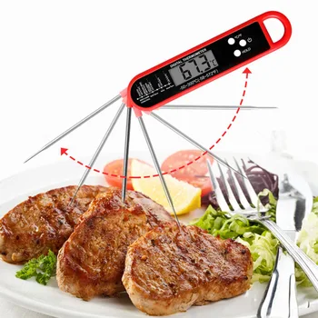 Sulankstomas maisto termometras, virtuvės ir buitinės mėsos kepsninės termometras, kepimo vandens temperatūros matuoklis