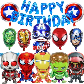 Superherojų keršytojų vakarėlių dekoracijos Vakarėlių reikmenys Su gimtadieniu Balionai Dekorai vaikams