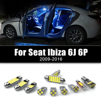 Sėdynei Ibiza 6J 6P 2009-2014 2015 2016 Automobilių LED lemputės Automatinis salonas Kupolas Skaitymo lempa Valstybinis numeris Bagažinė Žemėlapis Šviesos priedai