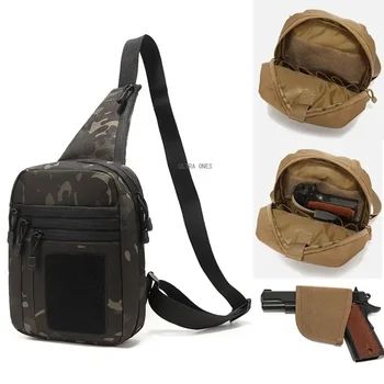 Taktinis skrynios krepšys su pistoleto dėklu Mag maišeliai per petį Krepšiai lauke Medžioklė lauke Kempingas Žvejyba Sportiniai kryžminiai krepšiai