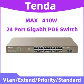 Tenda TEG1126P-24-410W 26 prievadas Visas Gigabit PoE maitinimo jungiklio stebėjimas 24GE+2SFP Ethernet jungikliai Gigabit Fibra