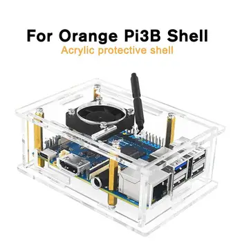 tinka oranžiniam Pi 3B apvalkalui, tinkančiam oranžiniam Pi 3B Skaidrus apsauginis apvalkalas su šilumos išsklaidymo ventiliatoriumi