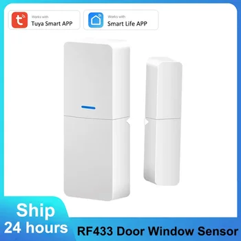 Tuya RF433 durų lango jutiklis aptikti ON OFF būsenos detektoriaus priedas DPK1 2 3 4 5 6 7 WiFi RF apsaugos sistema