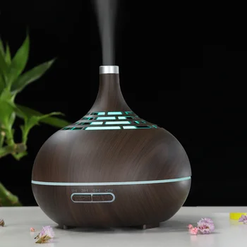 Tuščiaviduris aromaterapijos aparatas 400ml drėkintuvas Aroma drėkintuvas Creative nuotolinio valdymo pultas Medžio grūdų kvapioji lempa 24V YX-150