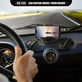 Universalus automobilio prietaisų skydelio telefono laikiklio spaustukas, skirtas automobilio neslystančio silikono siurbimo padėklo reguliuojamam išmaniojo telefono laikikliui T9v9