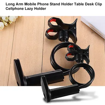 Universalus stabilus dizainas Ilgos rankos mobiliojo telefono stovo laikiklis Lankstus stalo stalas Spaustukas Mobilusis telefonas Tingus laikiklis Laikiklis