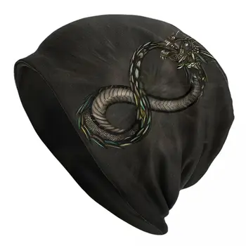 Variklio dangčio skrybėlės Senovės Egiptas Skaitmeninis menas Vyrai Moterų Ouroboros Begalybės drakono kepurė Gatvės kaukolės Beanies Kepurės
