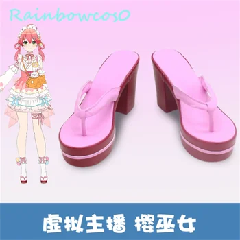 Virtual YouTuber VTuber Miko Cosplay batų batų žaidimas Anime vakarėlis Helovinas Chritmas RainbowCos0 W3107