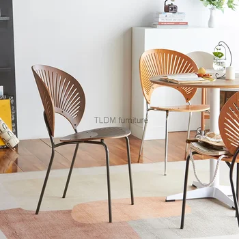 Virtuvė Šiaurės šalių valgomojo kėdės Vakarėlis Metalas Modernios prabangios valgomojo kėdės Dizainas Unikalus Sillas Para Comedor namų baldai WK50CY