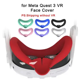 VR veido dangtelis Meta Quest 3 silikoninė paakių kaukė Prakaito dulkėms atsparus keičiamas silikoninis veido padas Quest 3 VR priedams