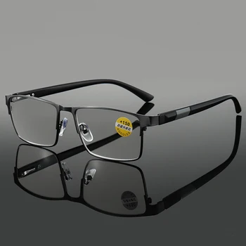 Vyrai TR90 metaliniai skaitymo akiniai Moterys anti mėlyną šviesą blokuojantys akiniai Presbiopija Akiniai Kompiuteris Receptiniai akiniai Rėmelis