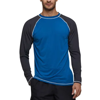 Vyriškos ilgos rankovės UPF 50+ Apsauga nuo bėrimo Nardymas Apsauga nuo UV spindulių Lengvi marškinėliai Laisvi prigludimai Plaukimas Greitas džiūvimas Banglentės