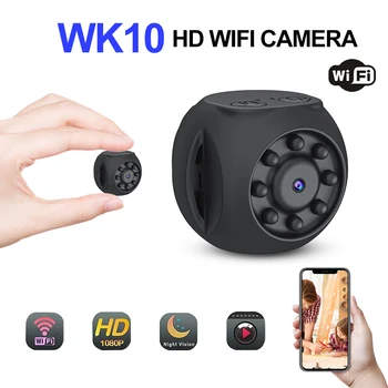 WK10 Mini Wifi kamera HD mikro balso įrašymo įrenginiai Kūno kamera Infraraudonųjų spindulių naktinio matymo įrašymas Sportinė DV kamera 1080P