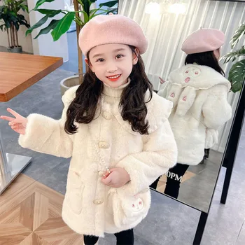Y2K Girls Naujo stiliaus žiemos stiliaus paltas Animacinis filmas Kuromi medvilniniai drabužiai Viršutiniai drabužiai Vaikai Populiariausi kūdikių mergaičių drabužiai Parkas Studentų dovana