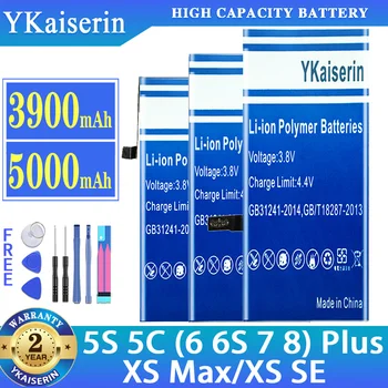 YKaiserin baterija Apple iPhone 5S 5C (6 6S 7 8) Plus XS Max XS SE 6Plus 6SPlus 7Plus 8Plus XSMax batteria Stebėjimo numeris