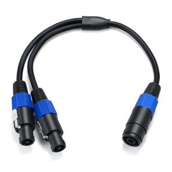 YYDS Speakon Splitter Cable 1 Female to 2 Male Speaker Break Out Cable, 22 AWG Speakon Extension Cable for DJ PA Stage