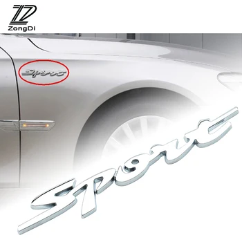 ZD 1X Car Sport lipdukai 3D metaliniai lipdukai Stilius Toyota corolla Audi a4 b6 a3 VW passat b5 b6 Chevrolet cruze priedai