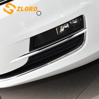 Zlord 2Vnt/Komplektas Rūko žibinto lipdukas Priekinis rūko žibintas Dekoravimo dangtelis Blizgučių apdaila Volkswagen VW Golf 7 MK7 2013 - 2017 dalys