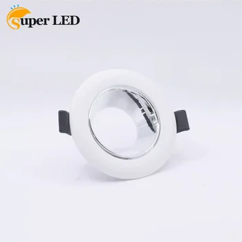 įleidžiamas šviesos lubų montavimas žiedo taškinis rėmas rotacinis baltas apvalkalas sidabrinis pamušalas