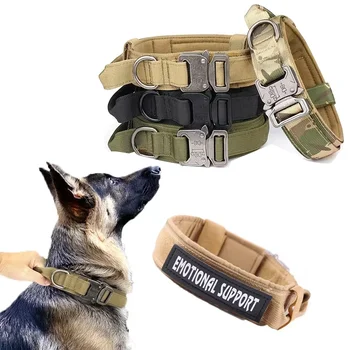 Šuo Didelis nailonas Vokiški reguliuojami priedai Antkaklis Augintinis Taktinis Vidutinis Duarable Shepard Karo policijos mokymas vaikščioti