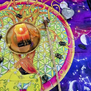 Švytuoklė Dowsing Būrimo stalo audinys Astrologija Stalo žaidimas Kortų Orakulų padas