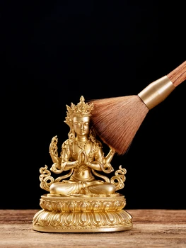 Žalvario kriaušių medienos Budos statulos valymo įrankis Dulkių šalinimas Guanyin valymas ir Dievybės statulos valymas